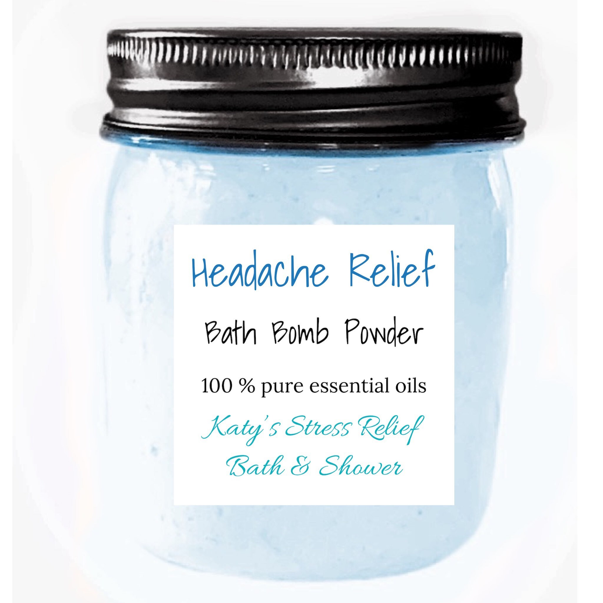 Migraine Relief Bath Bomb Powder All Natural Vegan Etsy