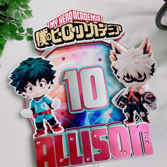 My Hero Academia Cake Topper/cake Topper My Hero Academia/my - Etsy
