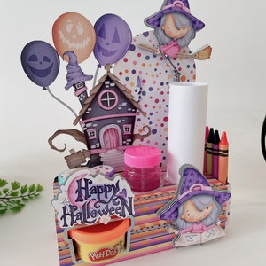 Play-Doh Box (1oz), Bubbles, Stamps and Crayons. SVG and Studio Template for Cricut and Silhouette.