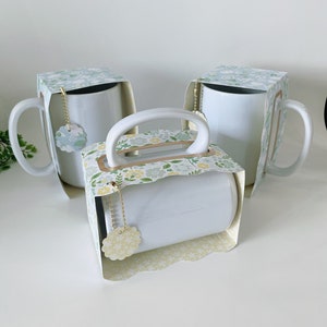 Mug Holder/Mug Box 11 oz y 15oz. SVG and Studio Template for Cricut and Silhouette Cameo.