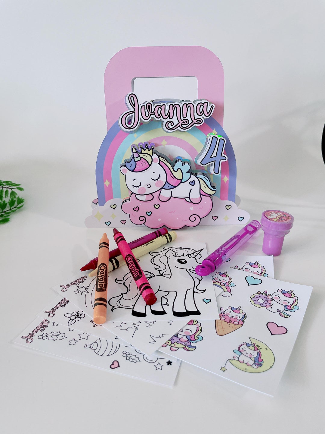 Rainbow Activity Bag/ Arcoirirs Activity Box. SVG and Studio Template ...