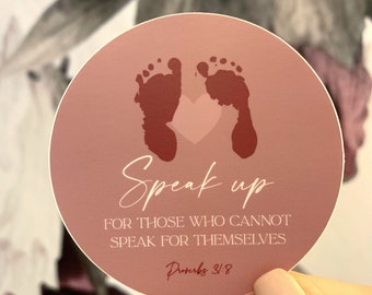 Speak up for the Pro-Life cause, sticker