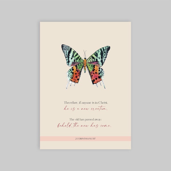 New Creation Butterfly 5x7 inch print