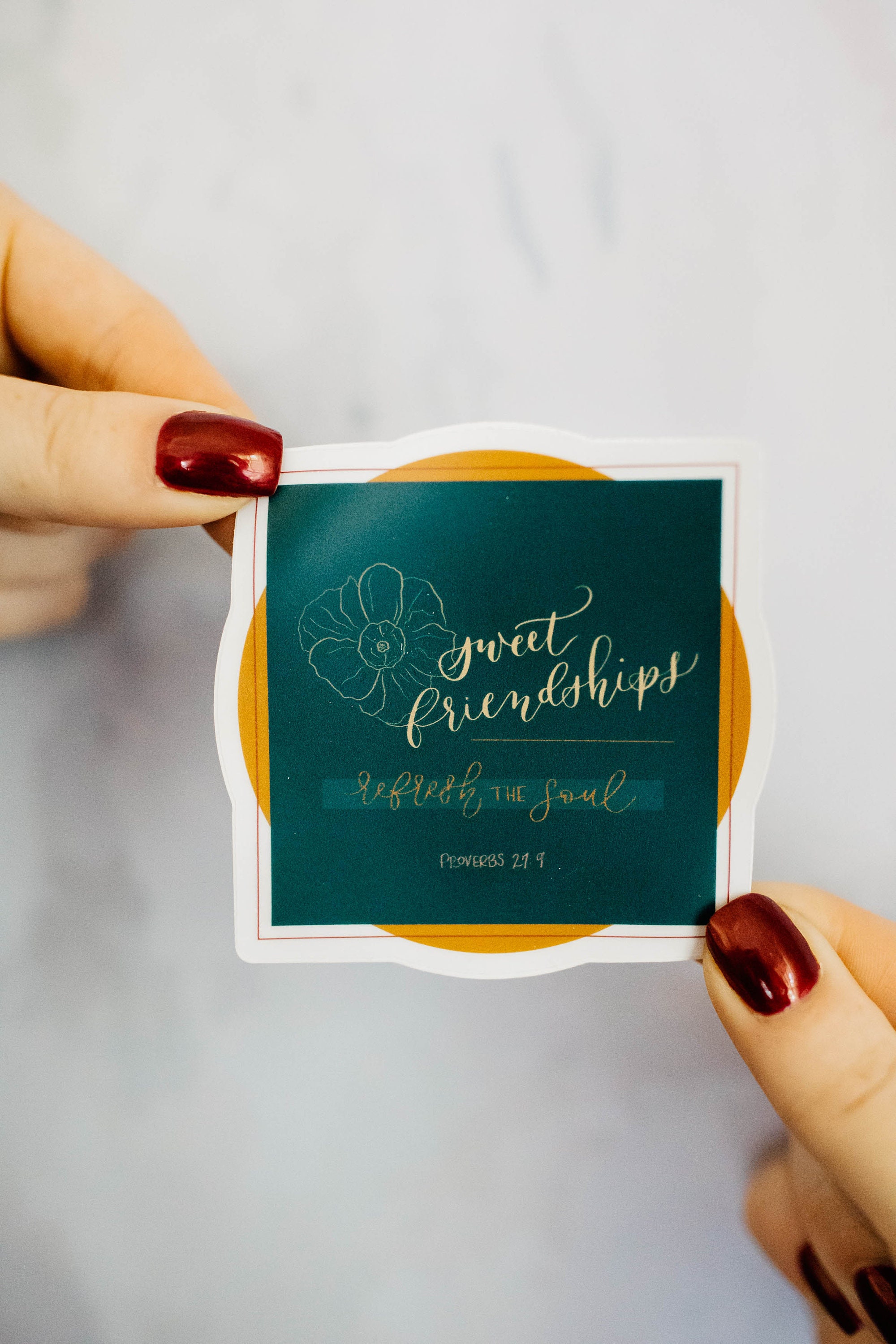 Friendship sticker proverbs 27:9 | Etsy