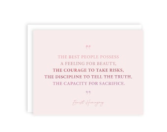 The Best People  |  Hemingway Quote  |  Card