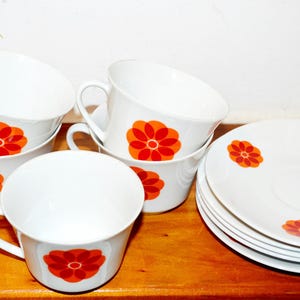 Beautiful 70s vintage porcelain tableware set by Seltmann Weiden 10 pieces by Seltmann Weiden Retro Mid Century Shabby Chic