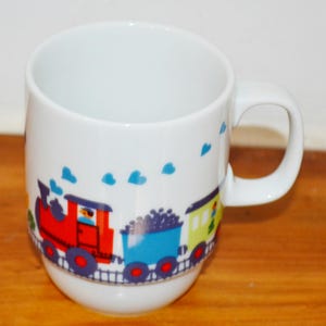 Beautiful vintage ceramic mug by Thomas Crockery Brigitte Design 70s White/Colored Retro Mid Century Shabby Chic
