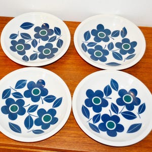 70s vintage tableware set by Schönwald Keramik 4-piece soup plate retro mid-century shabby chic country style