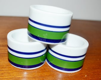 70年代ヴィンテージ磁器エッグカップ、Seltmann Weiden製、白/オレンジ