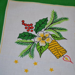 Vintage 70s Christmas blanket 80x75 table decoration decoration X-mas Christmas tablecloth tablecloth country house style shabby chic retro
