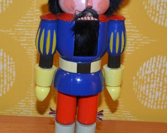 Rare Vintage Christmas Figure Nutcracker Nut Cracker Erzgebirge 60s Christmas ,Retro, Santa ,Christmas , Shabby Chic