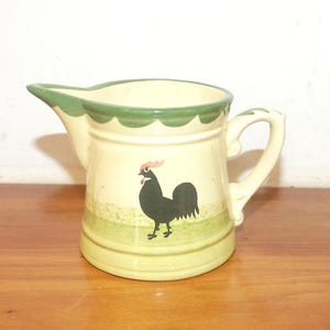 vintage Hahn&Henne vajilla jarra de leche vertedor de crema Zeller Keramik gallo y gallina kip haan Jarra de leche vertedor de crema Melkkannetje