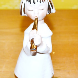 Vintage Christmas Angel Porcelanowa figurka Goebela z lat 70. Retro Christmas Santa Angel Mid Century Shabby Chic Country House Style