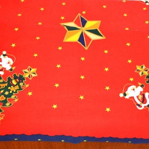 Beautiful square vintage Christmas tablecloth red table decoration decoration X-mas Christmas tablecloth tablecloth walterscheid jute