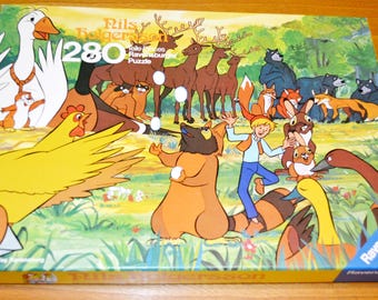 Vintage Ravensburger Puzzle Game Nils Holgersson From the 70s