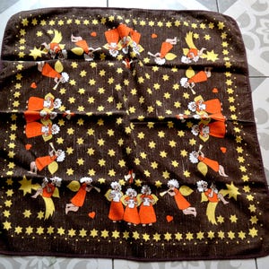 Beautiful square vintage Christmas blanket brown/colored table decoration decoration X-mas Christmas tablecloth tablecloth walterscheid jute