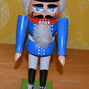 Vintage wooden figure / nutcracker soldier 70s collectible figure retro mid century Christmas Santa