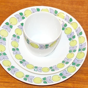 70s Vintage Porcelain Tableware Tea Set by Schönwald 3 pieces Retro Mid Century Shabby Chic Country Style Seventies