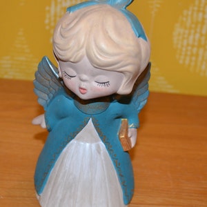 Vintage Christmas figure ceramic angel ceramic beige tree decoration 70s Christmas, Retro, Santa, Christmas, Frosty Shabby Chic