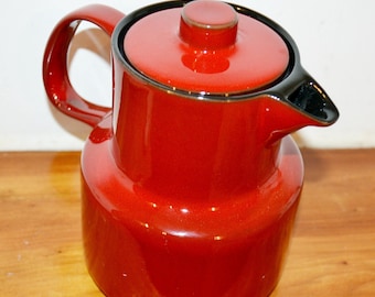 Kaffeeservice Melitta Ceracron Kopenhagen rot / bordeauxrot für 6