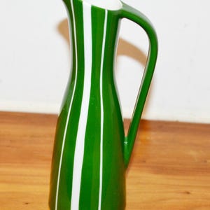 Schöne   50er Jahre Vintage Porzellan  Vase Grün/Weiß   von Gräfenthal DDR Ostalgie GDR   Retro Mid Century Shabby Chic Landhausstil Fifties