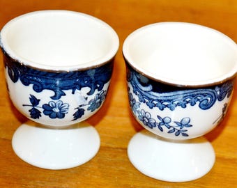 70年代ヴィンテージ磁器エッグカップ、Seltmann Weiden製、白/オレンジ