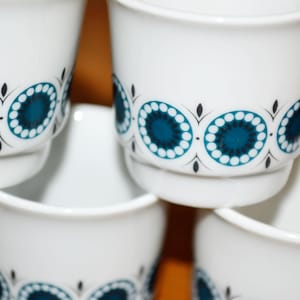70s Vintage Porcelain Egg Cup by Winterling White/Blue Flowers Retro Mid Century Shabby Chic Country Style