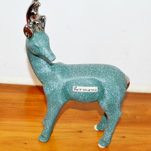 Vintage ceramic figurine deer by Formano 70s retro, shabby chic mid century shabby chic country house style
