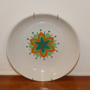 70s vintage porcelain tableware bowl small deep plate flower decor plate wall plate decoration key bowl seventies