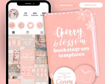 Bookish Spring Canva Bookstagram Templates, DesignsbyColettuces