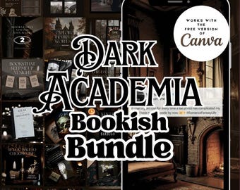 Dark Academia Bookstagram Mega Bundle |  248 Canva Templates | Posts Reels Stories Mockups & more