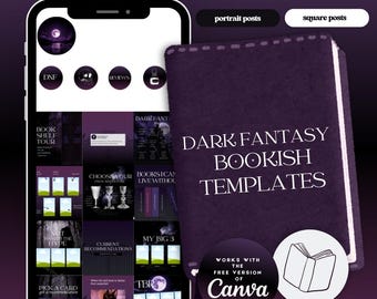 115 Dark Fantasy Genre Canva Bookstagram Templates, DesignsbyColettuces