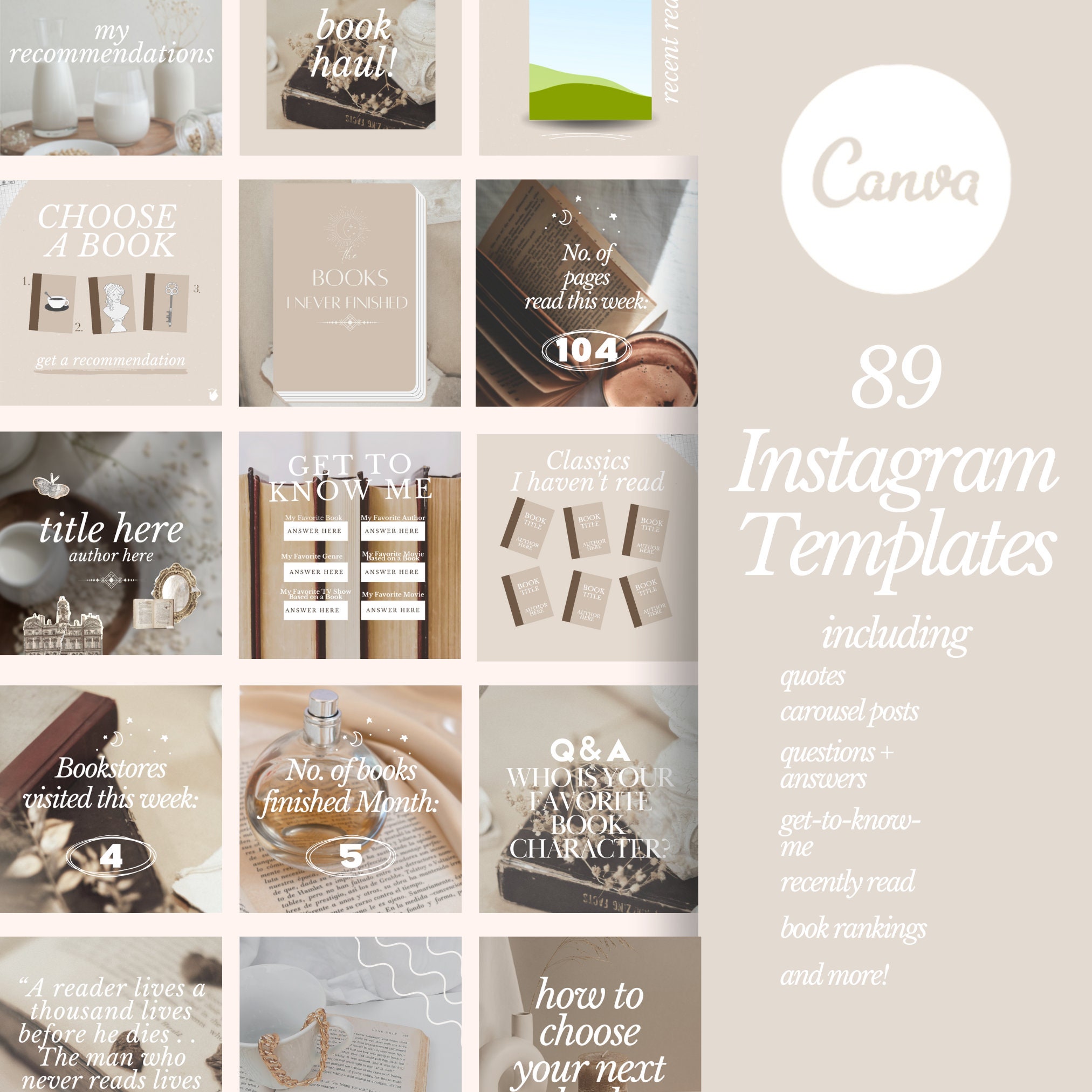 89 Light Academia Bookstagram Templates for Instagram Etsy 89 Light Academia Bookstagram Templates for Instagram Etsy