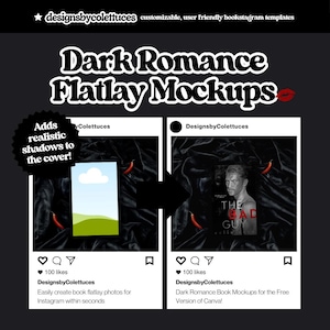 15 mockup di copertine di libri di romanticismo dark Modelli di mockup di libri di romanticismo, copertine di libri di romanticismo dark per Canva, modelli di autori
