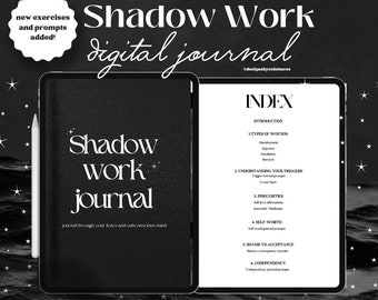 Digital Shadow Work Journal, Shadow Work Journal with Prompts and Activities, Spiritual Therapy Goodnotes Journal |  70+ Prompts & Exercises