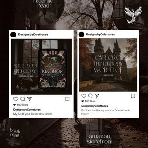 Paquete de Bookstagram de Dark Academia: 248 plantillas de Canva, publicaciones, reels, historias, maquetas y más imagen 4