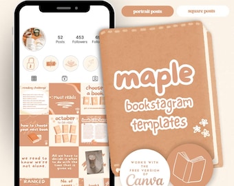 Maple Canva Bookstagram Templates, DesignsbyColettuces