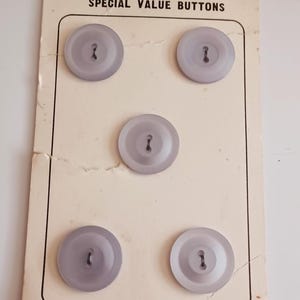 Grands boutons cardés à coudre deux trous bleus gris nacré de style vintage