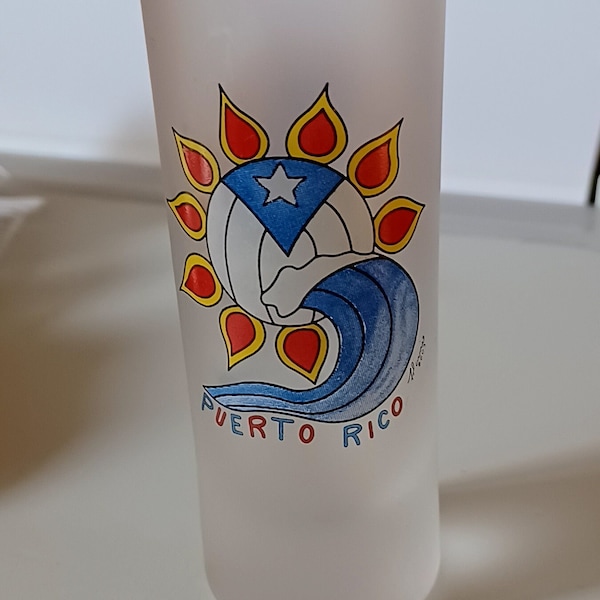 Puerto Rico Scene In and Out Shot Glass