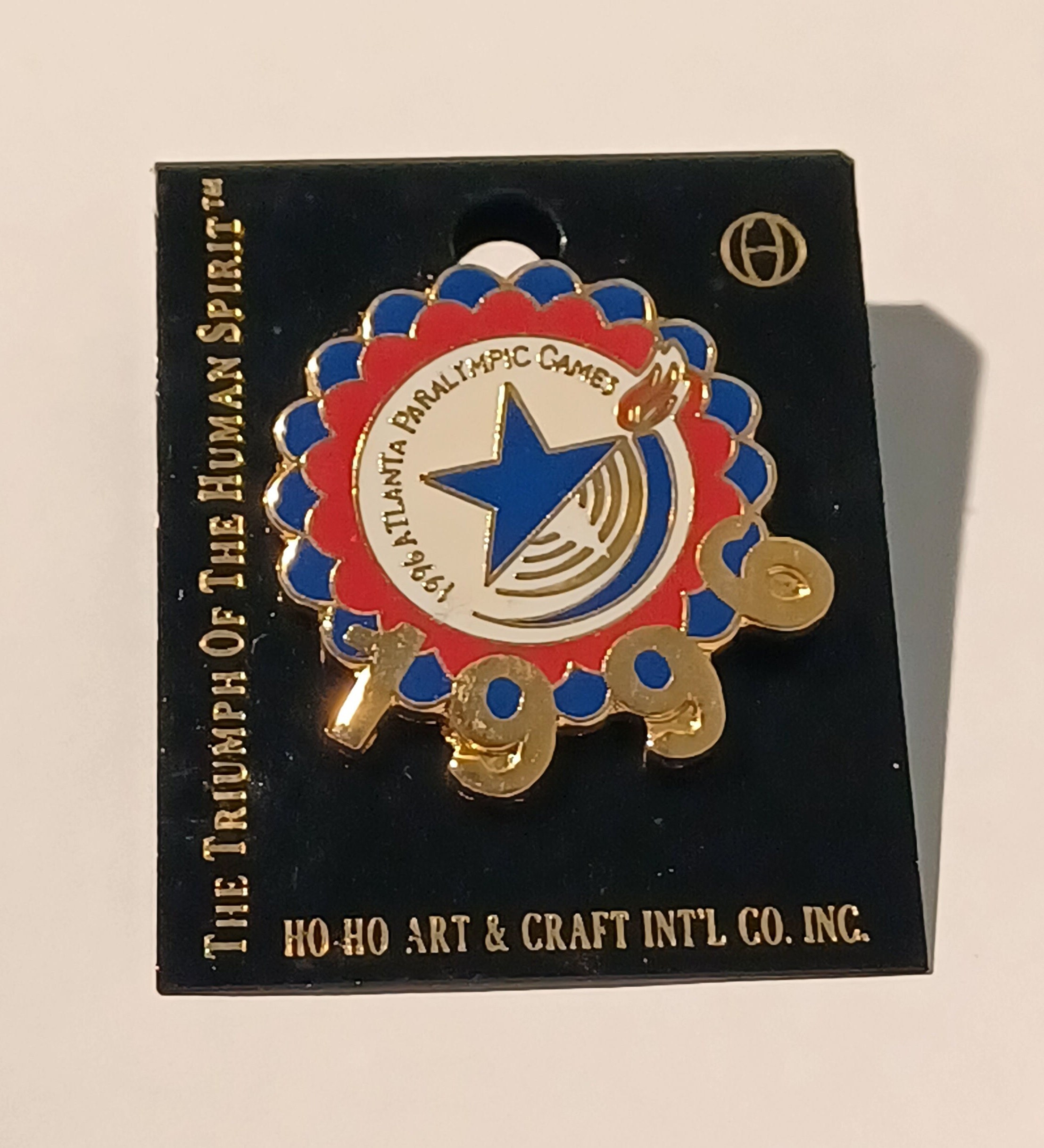 1996 Atlanta Paralympic Games Lapel Hat Tie Pin Souvenir New 1689