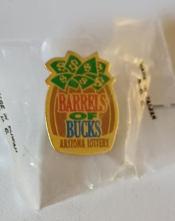 Arizona Lottery Barrels of Bucks Lapel Hat Tie Pi… - image 1