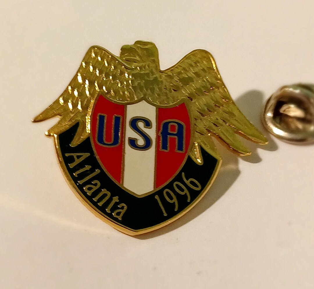 Vintage 1996 Atlanta Olympics USA Shield and Eagle Lapel/hat Pin ...