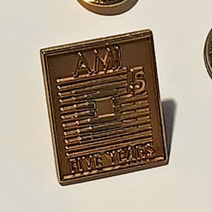 AMI 5 Year Service Award 1/10 10k GF Lapel Hat Tie Pin Souvenir 0533