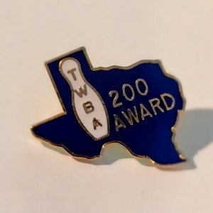 TWBA Texas Women&#39;s Bowling Association 200 Award Lapel/Hat Pin Souvenir 0627