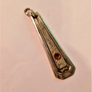 Sterling Silver Plate Spoon Handle Pendant w/Swarovski Rainbow Crystal