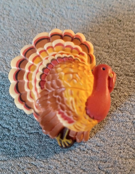 Vintage Hallmark Thanksgiving Tom Turkey Jewelry … - image 1