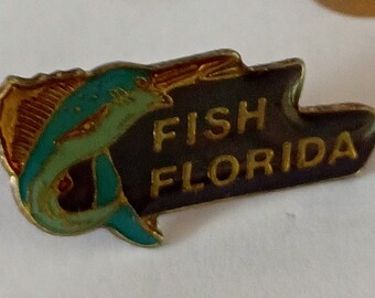 Vintage Fish Florida Sailfish Lapel Hat Tie Pin Souvenir 1882