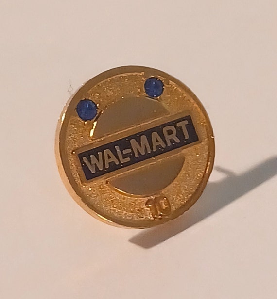 Walmart 10 Year Service Two Blue Sapphires Lapel/… - image 1