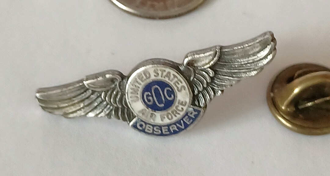 United States Airforce GOC Observer Wings Lapel Hat Tie Pin Souvenir ...
