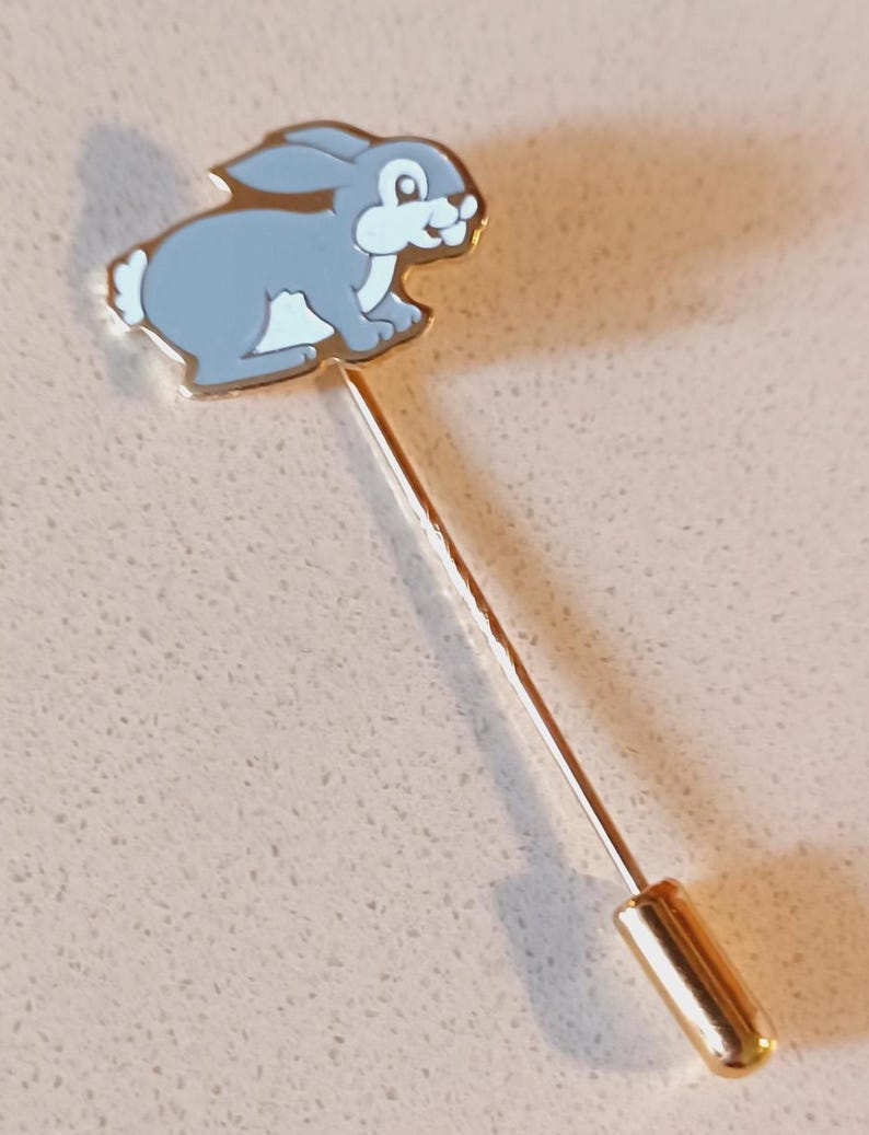 Rascal Rabit Pin Vintage Bunny Thumper Rabbit Cartoon Lapel Hat Tie Stick Pin Souvenir ...